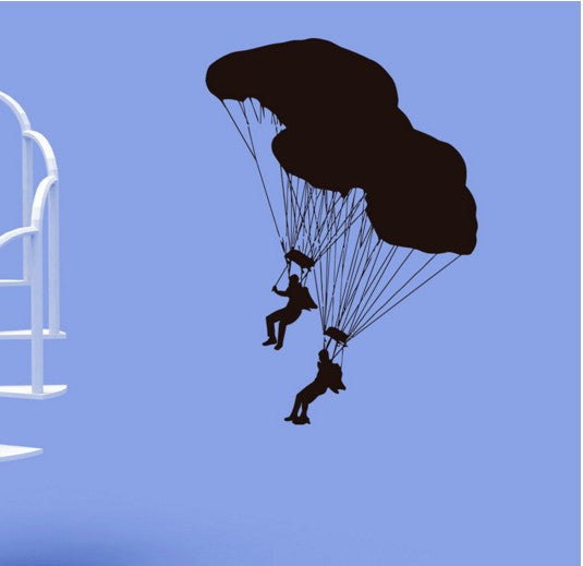 Two Parachutists Wall Decals