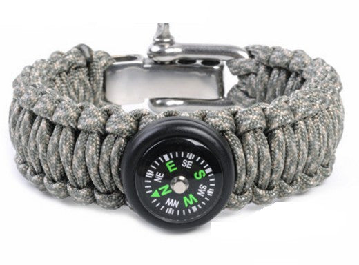 Steel Buckle Bracelet with Compass