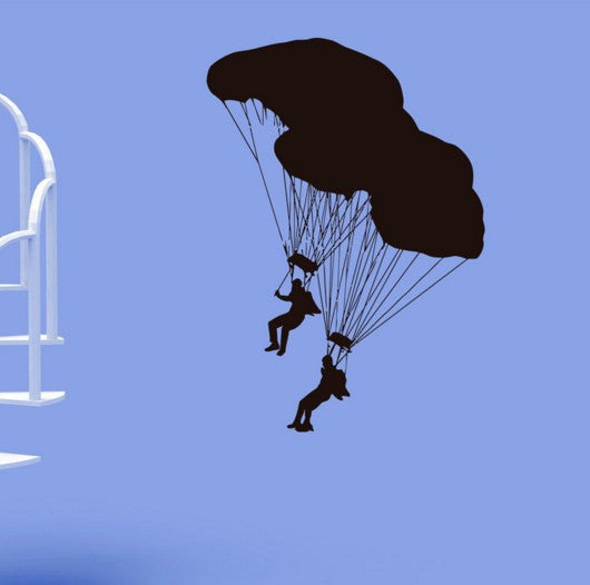 Two Parachutists Wall Decals