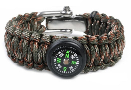 Steel Buckle Bracelet with Compass