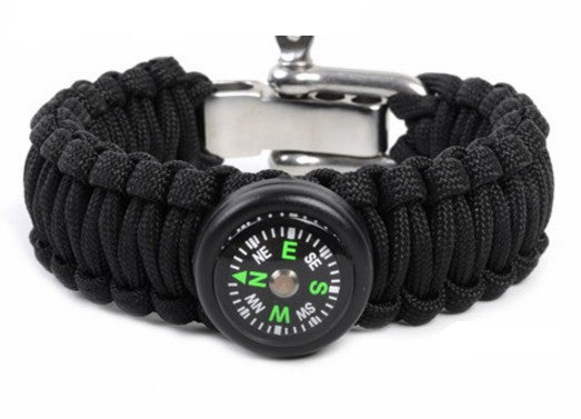 Steel Buckle Bracelet with Compass