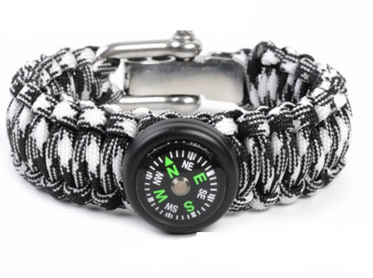 Steel Buckle Bracelet with Compass